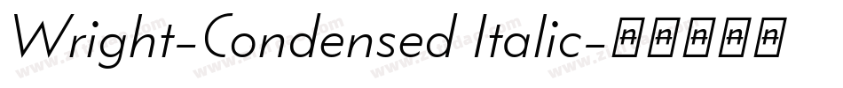 Wright-Condensed Italic字体转换